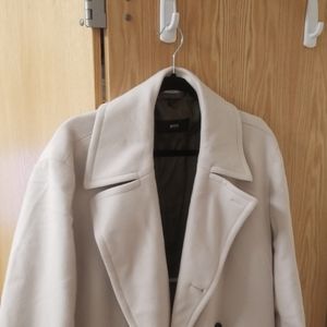 Hugo Boss Double Breasted Cremé Top Coat